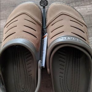 Men size 9 crocs. Khaki new with tags